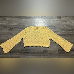 Women’s Cupcake Clothing Yellow Knit Cropped Sweater S